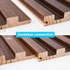 imageArt3d Slat Wood Wall Paneling for Interior and Ceiling Decoration  Pack of 4pcs  1pc EndTrim Size 108 x 57in OakWalnut