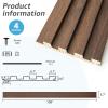 imageArt3d Slat Wood Wall Paneling for Interior and Ceiling Decoration  Pack of 4pcs  1pc EndTrim Size 108 x 57in OakWalnut