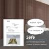 imageArt3d Wood Slat Acoustic Panels Set of 4  3D Fluted SoundAbsorbing Panels for Walls ampamp Ceilings Walnut BrownDark Walnut