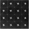 imageArt3d 10Sheet Peel and Stick Backsplash Metal Mosaic Tiles for Kitchen Wall Decor Stick on Aluminum Composite Tiles Stikers Black Windmill Puzzle Glass Mixed