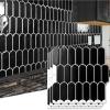 imageArt3d 10Sheet Peel and Stick Kitchen Backsplash Tile Vinyl Stick On Wall Tile Sticker for Bathroom Laundry Room Back Splashes 12quotx12quot Black MarbleBlack