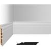 imageArt3d 4Pack Wall Baseboard Molding Trim 8 ft Each HighImpact Polystyrene Skirting Board Durable Paintable ampamp MoistureResistantEasy DIY Installation for Home ampamp Office Total Length 32 ft WhitePure White