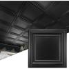 imageArt3d Drop Ceiling Tiles 24x24 Inch 12Pack 48 Sqft  Glue Up PVC Ceiling Tiles 2x2 Ft Decorative Ceiling Panels for Kitchen Living Room Office and Home WhiteMatte Black