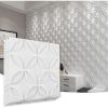 imageArt3d PVC 3D Wall Panel Interlocked Circles in Matt Black Cover 32 Sqft for Interior Ceiling and Wall Decor for Residential or Commerical 197197 A10048BKWhite