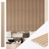imageArt3d Slat Wood Wall Paneling for Interior and Ceiling Decoration  Pack of 4pcs  1pc EndTrim Size 108 x 57in OakBeaded Ashtree