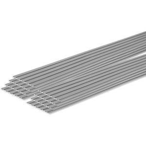 imageArt3d 8 Pack 104quot x 67quot Slat Wall Paneling Glossy Metal Finish WPC 3D Wall Panels 3D Panels for Interior Wall Decor Living Room Bedroom  Elegant ChampagneGray OakSquare