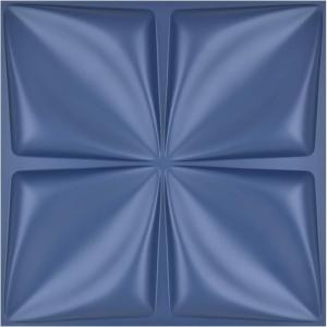 imageArt3d Navy Blue 3D Wall Panel PVC Flower Design Cover 3 Sq Meter for Interior Wall Decor in Living Room Bedroom Lobby Office Shopping MallNavy Blue