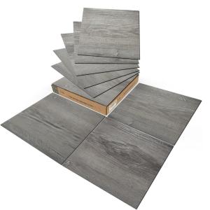 imageArt3d Peel and Stick Vinyl Floor Tiles 30Pack 12 x 12 inch Self Adhesive Waterproof Flooring Wood Planks for Kitchen Dining Room Bedrooms Cover 30 Sq Ft Dark Brown OakTaupe Ash