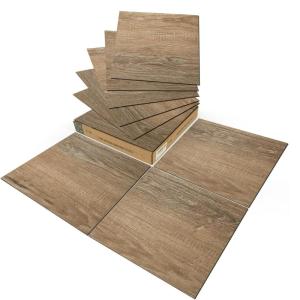 imageArt3d Peel and Stick Vinyl Floor Tiles 30Pack 12 x 12 inch Self Adhesive Waterproof Flooring Wood Planks for Kitchen Dining Room Bedrooms Cover 30 Sq Ft Dark Brown OakLight Brown