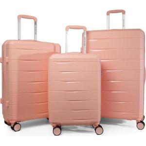 imageLuggage Set with Spinner Wheels and TSA Lock 3 Pieces Expandable Hardside Suitcase for Travel Hardshell Luggage Sets 20quot 24quot 28quot NavyCoral