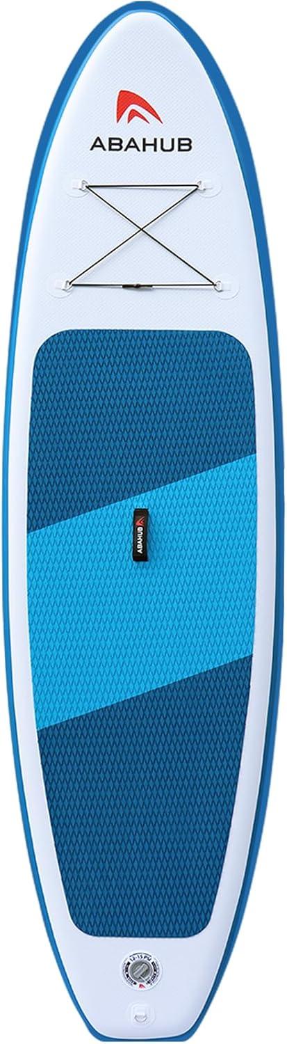 imageAbahub Inflatable SUP Wide 106quot x 31quot34quot x 106quot iSUP Blue Standup Paddleboard with Adjustable SUP Kayak Paddle for Yoga Paddle Board Kayaking Surf Canoe Fishing31 Blue lite