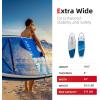 imageAbahub Inflatable SUP Wide 106quot x 31quot34quot x 106quot iSUP Blue Standup Paddleboard with Adjustable SUP Kayak Paddle for Yoga Paddle Board Kayaking Surf Canoe Fishing34 Blue