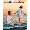imageAbahub Inflatable SUP Wide 106quot x 31quot34quot x 106quot iSUP Blue Standup Paddleboard with Adjustable SUP Kayak Paddle for Yoga Paddle Board Kayaking Surf Canoe Fishing31 Green B