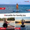 imageAbahub Inflatable SUP Wide 106quot x 31quot34quot x 106quot iSUP Blue Standup Paddleboard with Adjustable SUP Kayak Paddle for Yoga Paddle Board Kayaking Surf Canoe Fishing34 Blue