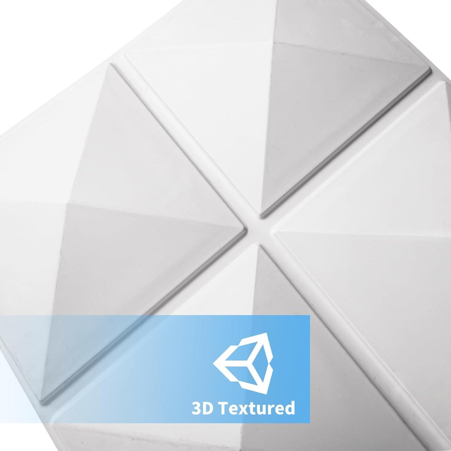 imageArt3d 100 Pack Decorative 3D Wall Panels 97 SqFeet PVC Interior Wall Dcor 118quotx118quot BlackDiamond