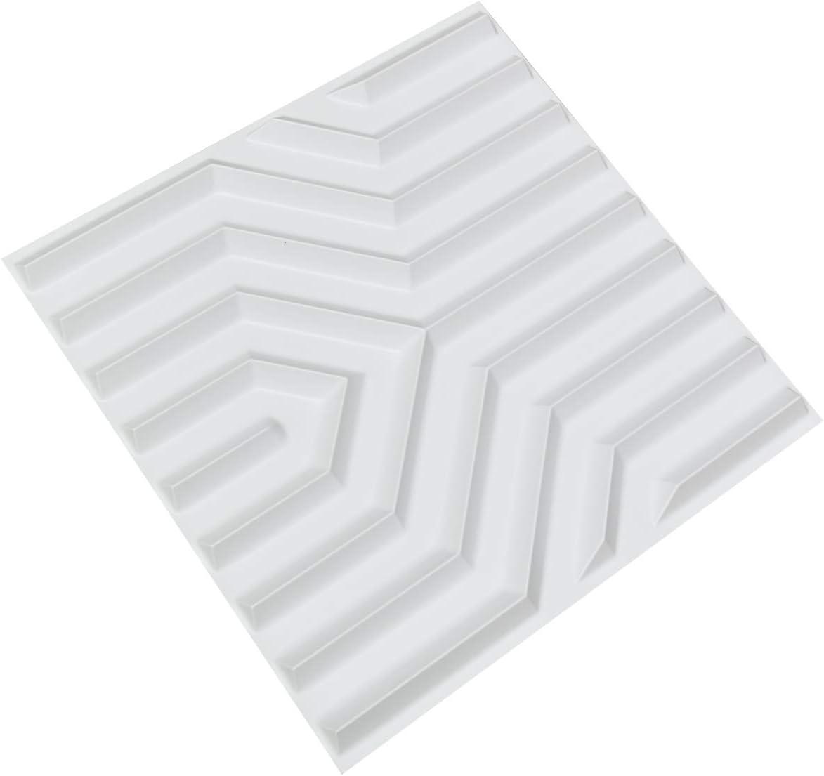 imageArt3d 100 Pack Decorative 3D Wall Panels 97 SqFeet PVC Interior Wall Dcor 118quotx118quot BlackMaze