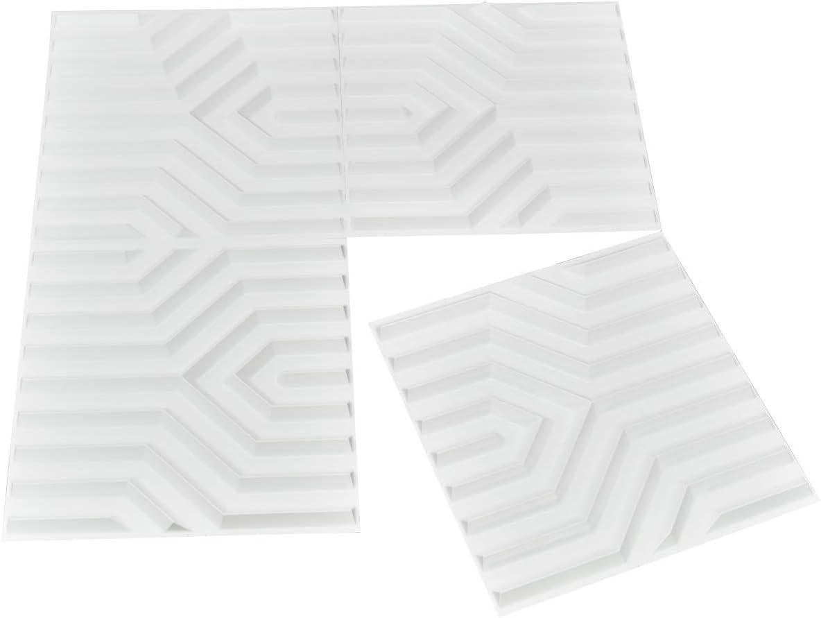 imageArt3d 100 Pack Decorative 3D Wall Panels 97 SqFeet PVC Interior Wall Dcor 118quotx118quot BlackMaze