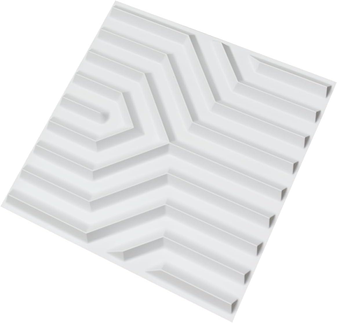 imageArt3d 100 Pack Decorative 3D Wall Panels 97 SqFeet PVC Interior Wall Dcor 118quotx118quot BlackMaze