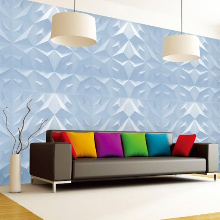 imageArt3d 100 Pack Decorative 3D Wall Panels 97 SqFeet PVC Interior Wall Dcor 118quotx118quot BlackStar Fusion