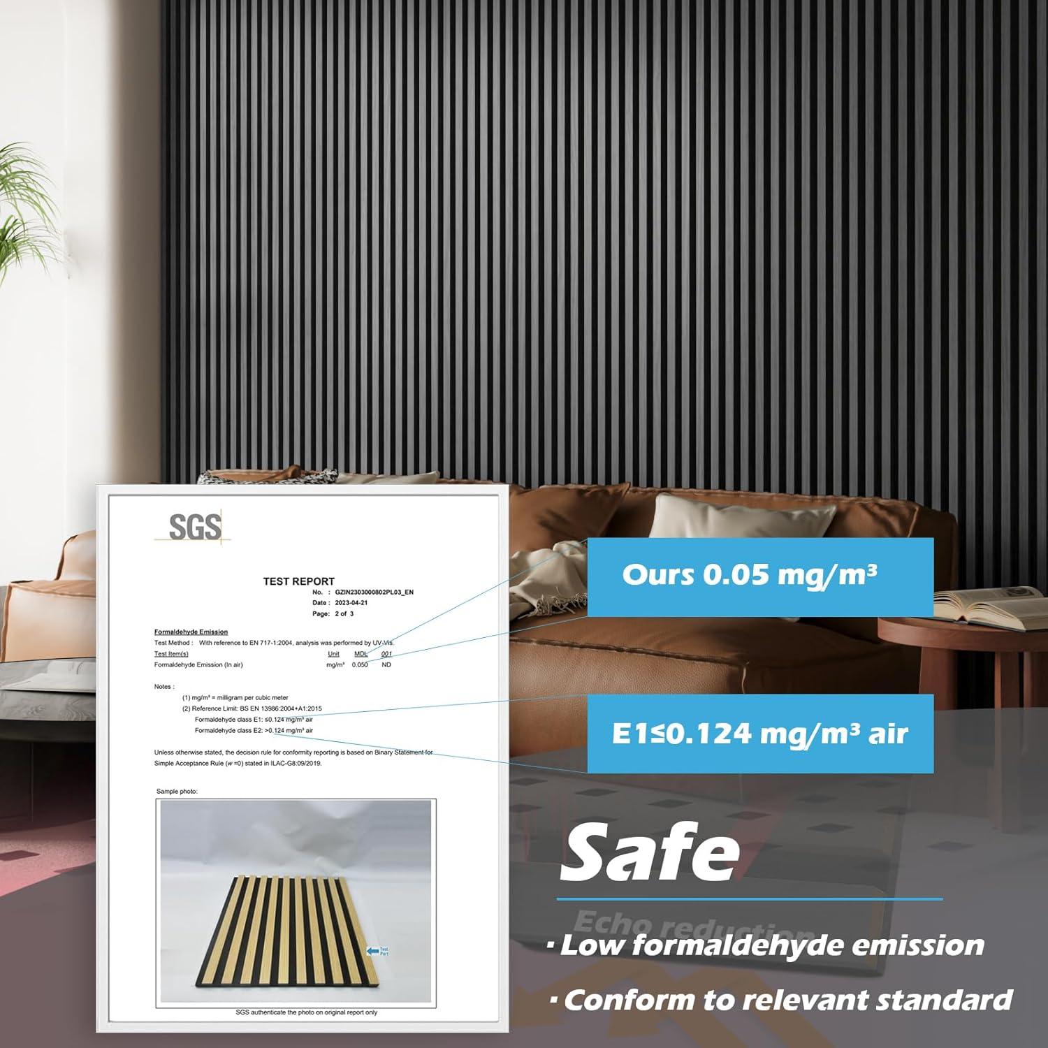 imageArt3d 2 Pack 945 x 24 inch Wood Slat Acoustic Panels for Wall ampamp Ceiling  3D Fluted Sound Absorbing Panel with Wood Finish TeakSmoky Oak