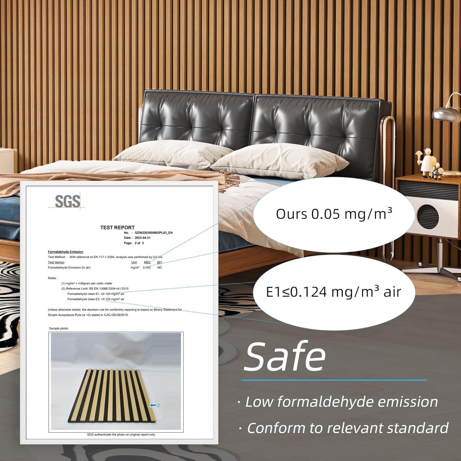 imageArt3d 2 Pack 945 x 24 inch Wood Slat Acoustic Panels for Wall ampamp Ceiling  3D Fluted Sound Absorbing Panel with Wood Finish TeakTeak