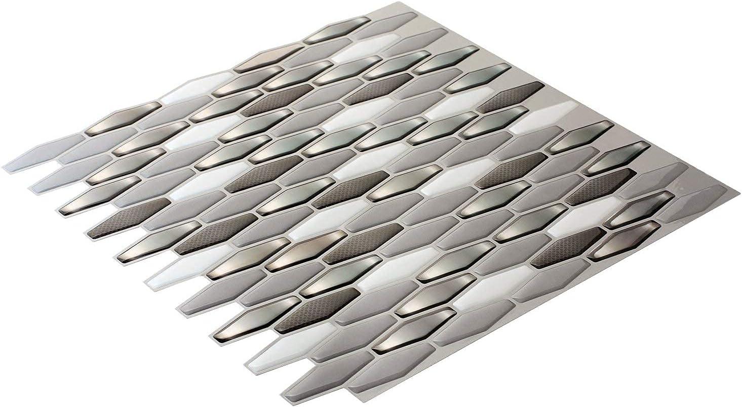 imageArt3d A17014P6 Peel and Stick backsplash Tile 6 Sheets A1701412 x12BlackWhite