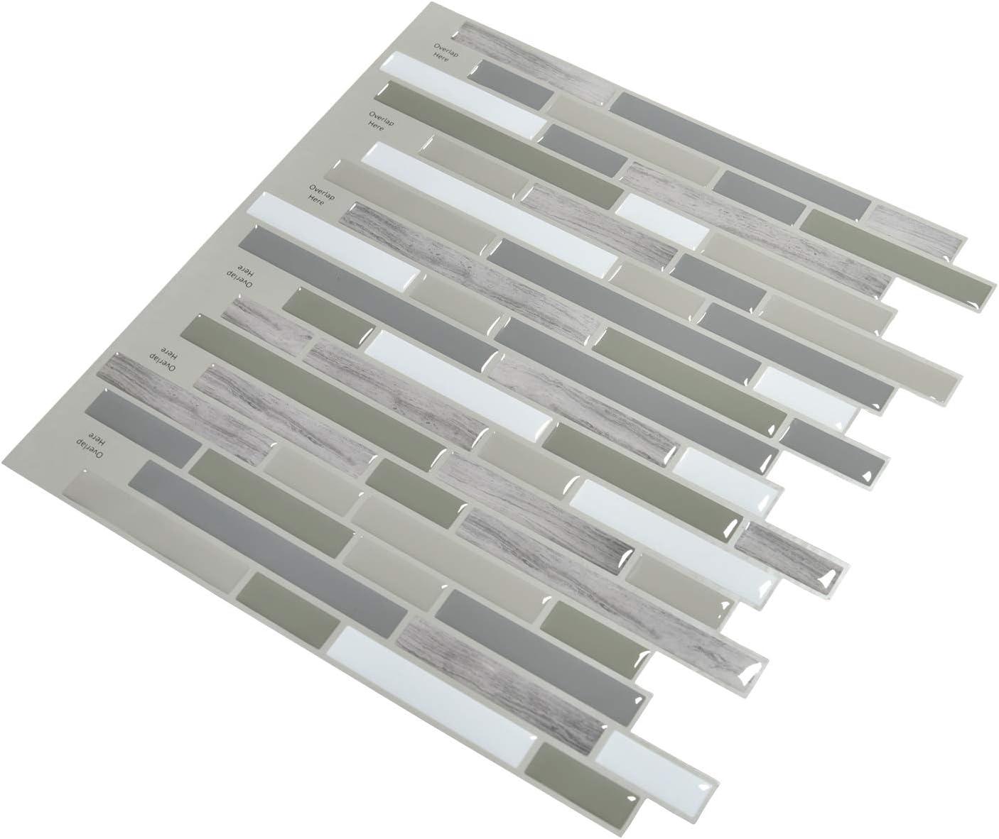 imageArt3d A17014P6 Peel and Stick backsplash Tile 6 Sheets A1701412 x12Multicolor1