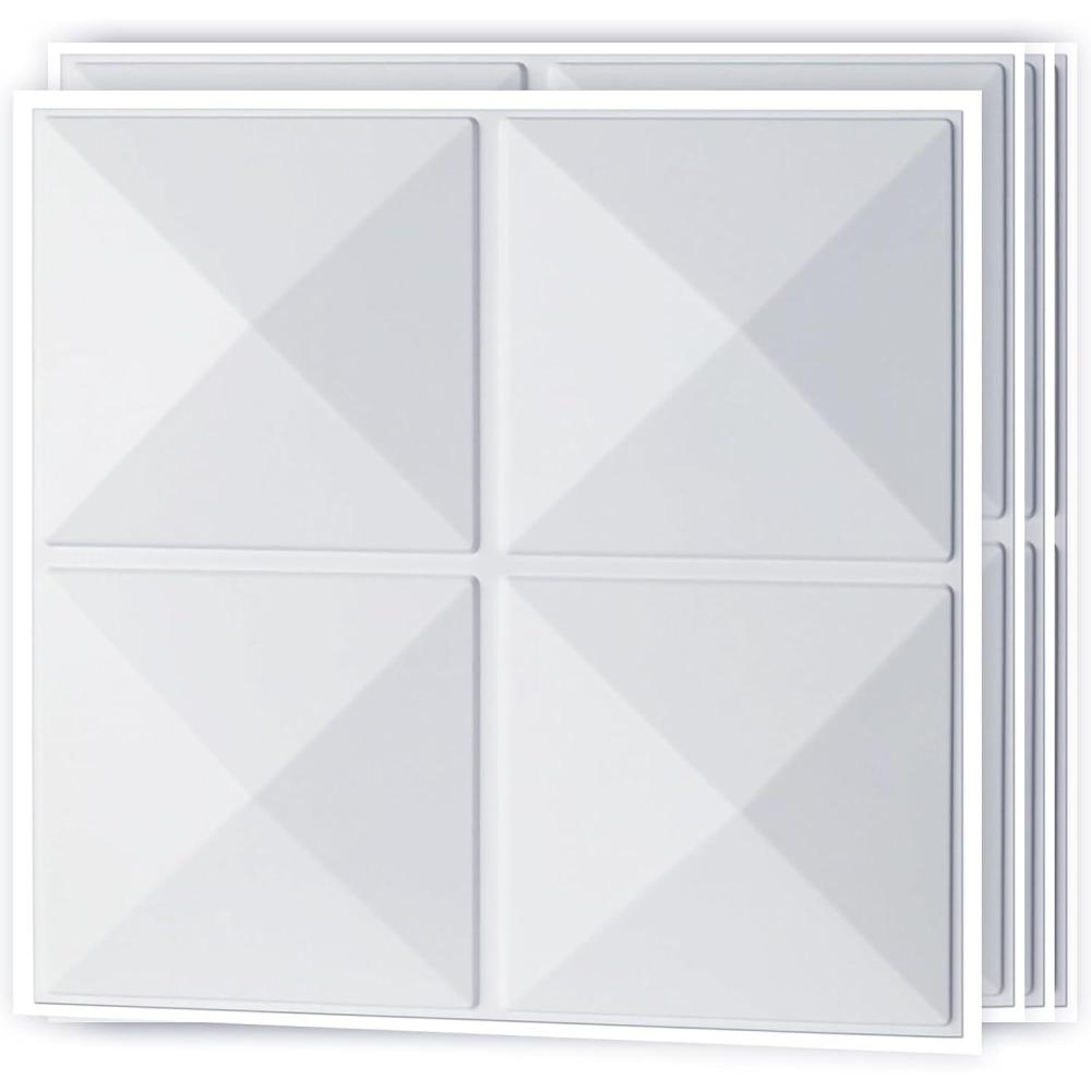 imageArt3d 100 Pack Decorative 3D Wall Panels 97 SqFeet PVC Interior Wall Dcor 118quotx118quot BlackDiamond