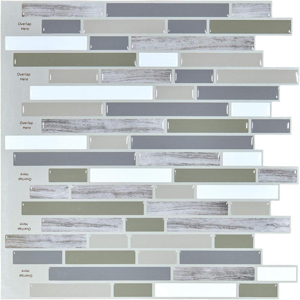 imageArt3d A17014P6 Peel and Stick backsplash Tile 6 Sheets A1701412 x12Multicolor1