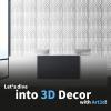 imageArt3d 100 Pack Decorative 3D Wall Panels 97 SqFeet PVC Interior Wall Dcor 118quotx118quot BlackMaze