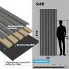 imageArt3d 2 Pack 945 x 24 inch Wood Slat Acoustic Panels for Wall ampamp Ceiling  3D Fluted Sound Absorbing Panel with Wood Finish TeakSmoky Oak