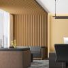 imageArt3d 2 Pack 945 x 24 inch Wood Slat Acoustic Panels for Wall ampamp Ceiling  3D Fluted Sound Absorbing Panel with Wood Finish TeakTeak
