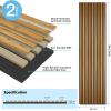 imageArt3d 2 Pack 945 x 24 inch Wood Slat Acoustic Panels for Wall ampamp Ceiling  3D Fluted Sound Absorbing Panel with Wood Finish TeakTeak
