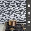 imageArt3d A17014P6 Peel and Stick backsplash Tile 6 Sheets A1701412 x12Blackwhite