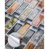 imageArt3d A17014P6 Peel and Stick backsplash Tile 6 Sheets A1701412 x12Blue Brick