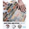 imageArt3d A17014P6 Peel and Stick backsplash Tile 6 Sheets A1701412 x12Multicolor