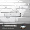 imageArt3d A17014P6 Peel and Stick backsplash Tile 6 Sheets A1701412 x12White Marble