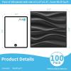 imageArt3d White PVC 3D Wall Panels  32 SqFT of Stylish Wall Decor for Home ampamp Commercial Spaces3D Wavy Black