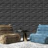 imageArt3d White PVC 3D Wall Panels  32 SqFT of Stylish Wall Decor for Home ampamp Commercial Spaces3D Wavy Black