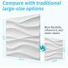 imageArt3d White PVC 3D Wall Panels  32 SqFT of Stylish Wall Decor for Home ampamp Commercial Spaces3D Wavy White