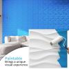 imageArt3d White PVC 3D Wall Panels  32 SqFT of Stylish Wall Decor for Home ampamp Commercial Spaces3D Wavy White
