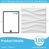 imageArt3d White PVC 3D Wall Panels  32 SqFT of Stylish Wall Decor for Home ampamp Commercial Spaces3D Wavy White