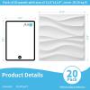 imageArt3d White PVC 3D Wall Panels  32 SqFT of Stylish Wall Decor for Home ampamp Commercial Spaces3D Wavy White