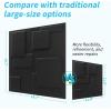 imageArt3d White PVC 3D Wall Panels  32 SqFT of Stylish Wall Decor for Home ampamp Commercial SpacesBlock Black