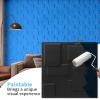 imageArt3d White PVC 3D Wall Panels  32 SqFT of Stylish Wall Decor for Home ampamp Commercial SpacesBlock Black
