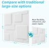 imageArt3d White PVC 3D Wall Panels  32 SqFT of Stylish Wall Decor for Home ampamp Commercial SpacesBlock White