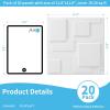 imageArt3d White PVC 3D Wall Panels  32 SqFT of Stylish Wall Decor for Home ampamp Commercial SpacesBlock White