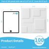 imageArt3d White PVC 3D Wall Panels  32 SqFT of Stylish Wall Decor for Home ampamp Commercial SpacesBlock White