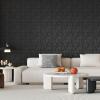 imageArt3d White PVC 3D Wall Panels  32 SqFT of Stylish Wall Decor for Home ampamp Commercial SpacesGeometric Black