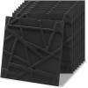 imageArt3d White PVC 3D Wall Panels  32 SqFT of Stylish Wall Decor for Home ampamp Commercial SpacesGeometric Black